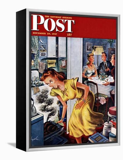 "Burnt Turkey," Saturday Evening Post Cover, November 29, 1947-Constantin Alajalov-Framed Premier Image Canvas
