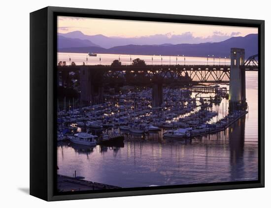 Burrard Bridge, Dusk, Vancouver, BC, Canada-Mark Gibson-Framed Premier Image Canvas