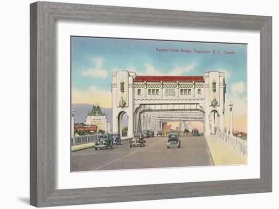 Burrard Street Bridge, Vancouver B.C.-null-Framed Art Print