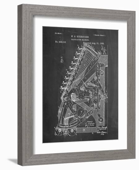 Burroughs Adding Machine Patent-Cole Borders-Framed Art Print