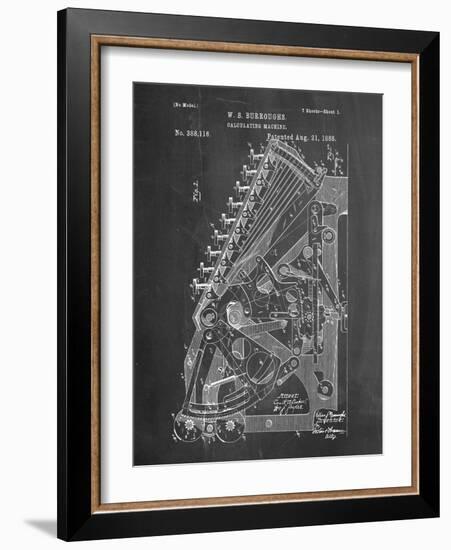 Burroughs Adding Machine Patent-Cole Borders-Framed Art Print