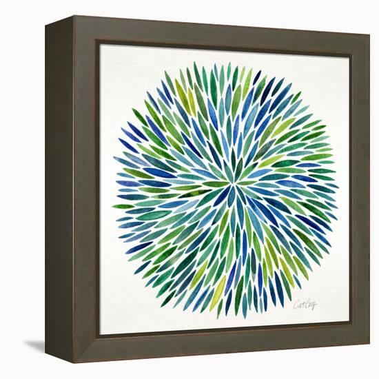 Burst in Cool Palette-Cat Coquillette-Framed Premier Image Canvas