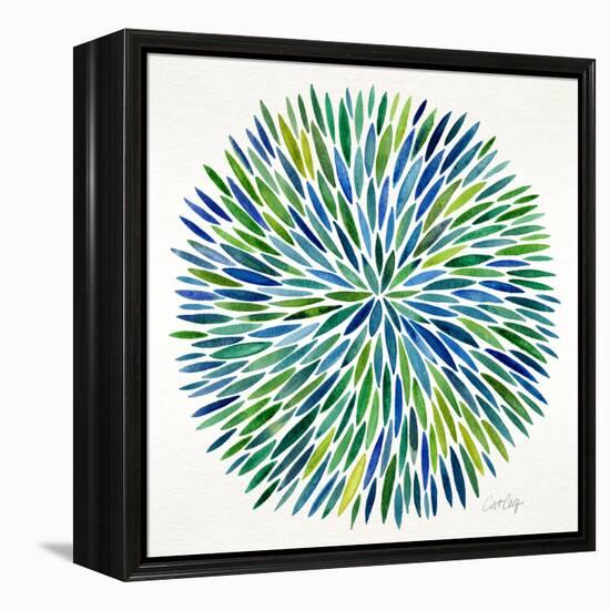 Burst in Cool Palette-Cat Coquillette-Framed Premier Image Canvas