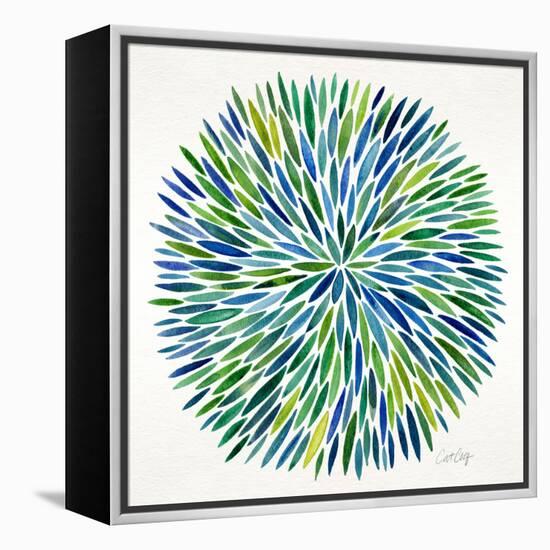 Burst in Cool Palette-Cat Coquillette-Framed Premier Image Canvas