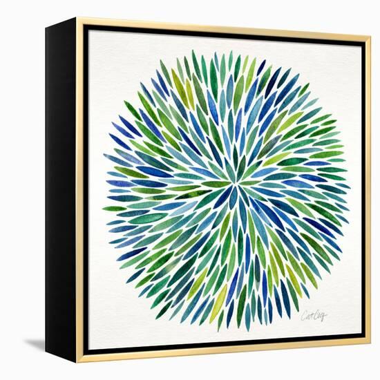 Burst in Cool Palette-Cat Coquillette-Framed Premier Image Canvas