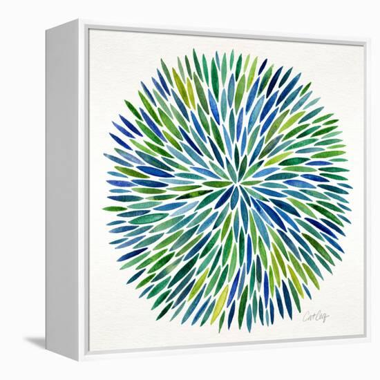 Burst in Cool Palette-Cat Coquillette-Framed Premier Image Canvas