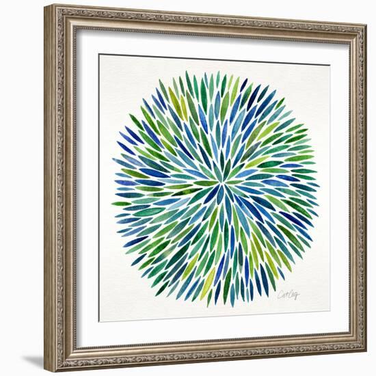 Burst in Cool Palette-Cat Coquillette-Framed Giclee Print