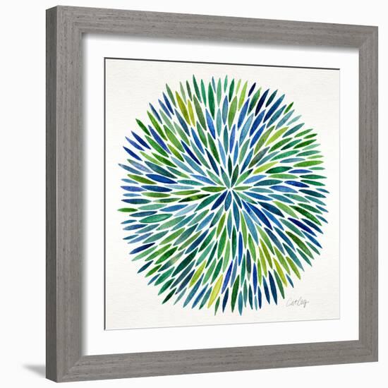 Burst in Cool Palette-Cat Coquillette-Framed Giclee Print