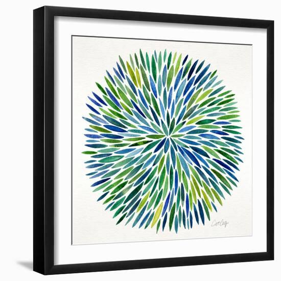 Burst in Cool Palette-Cat Coquillette-Framed Giclee Print