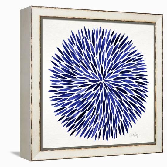 Burst in Navy Palette-Cat Coquillette-Framed Premier Image Canvas