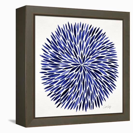 Burst in Navy Palette-Cat Coquillette-Framed Premier Image Canvas