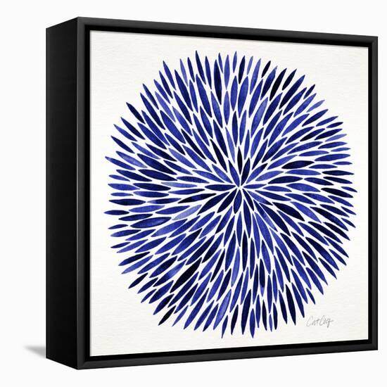 Burst in Navy Palette-Cat Coquillette-Framed Premier Image Canvas