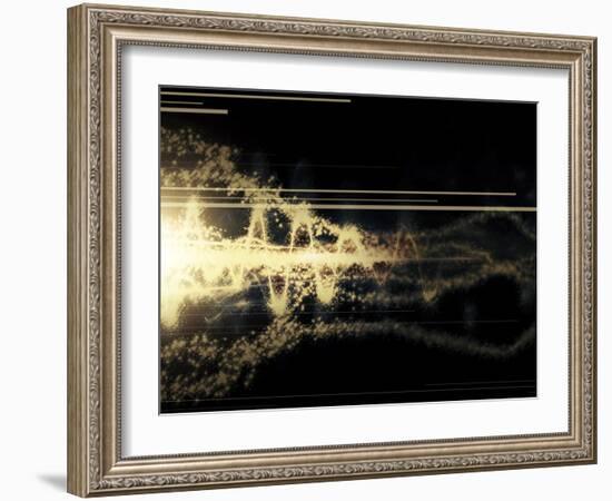 Burst of Energy Forms into Powerful Beam of Light-Stocktrek Images-Framed Photographic Print