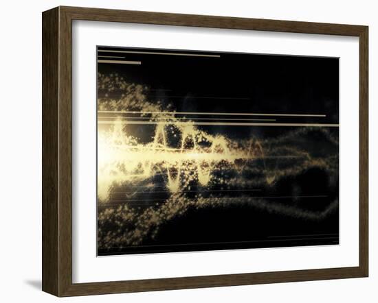 Burst of Energy Forms into Powerful Beam of Light-Stocktrek Images-Framed Photographic Print