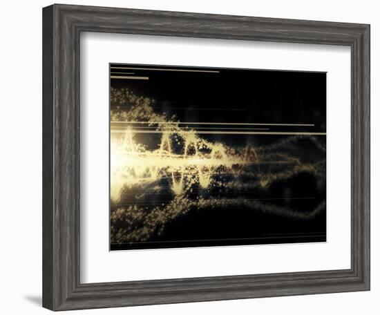 Burst of Energy Forms into Powerful Beam of Light-Stocktrek Images-Framed Photographic Print