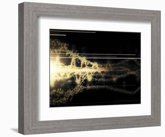 Burst of Energy Forms into Powerful Beam of Light-Stocktrek Images-Framed Photographic Print