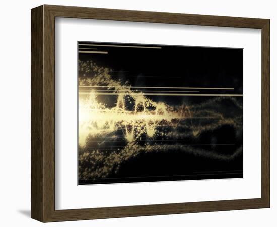 Burst of Energy Forms into Powerful Beam of Light-Stocktrek Images-Framed Photographic Print