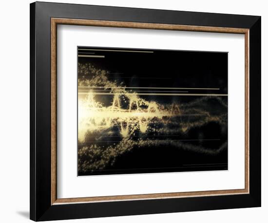 Burst of Energy Forms into Powerful Beam of Light-Stocktrek Images-Framed Photographic Print