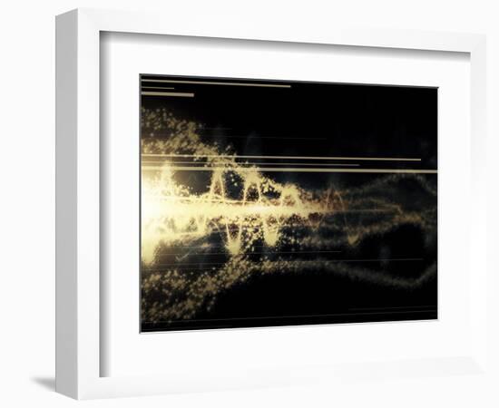 Burst of Energy Forms into Powerful Beam of Light-Stocktrek Images-Framed Photographic Print