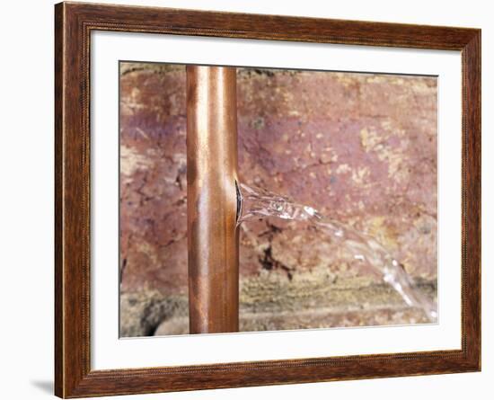 Burst Water Pipe-Andrew Lambert-Framed Photographic Print