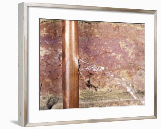 Burst Water Pipe-Andrew Lambert-Framed Photographic Print