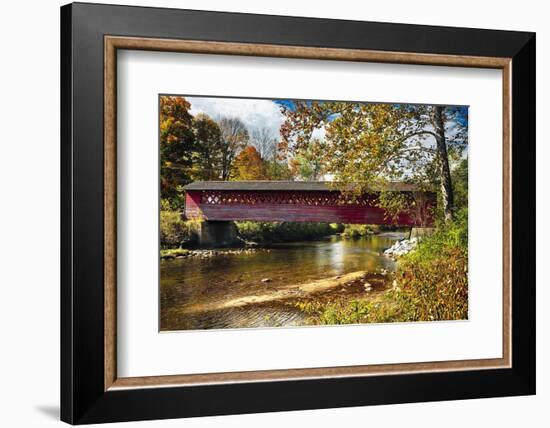 Burt Henry Covered Bridge, Vermont-George Oze-Framed Photographic Print