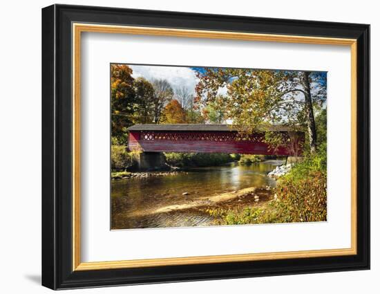 Burt Henry Covered Bridge, Vermont-George Oze-Framed Photographic Print