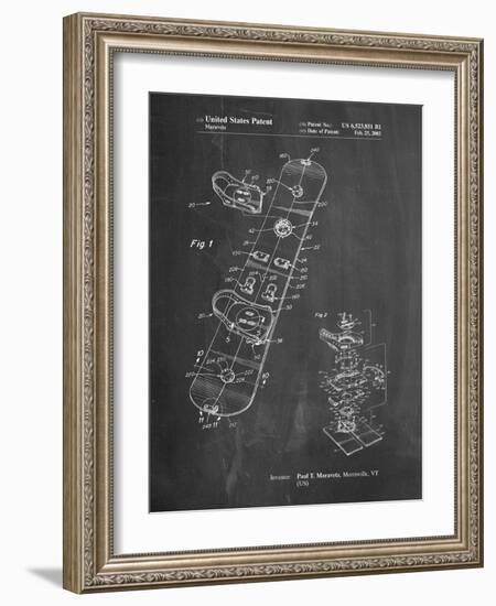 Burton Touring Snowboard Patent-Cole Borders-Framed Art Print