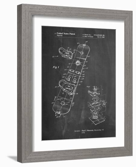 Burton Touring Snowboard Patent-Cole Borders-Framed Art Print