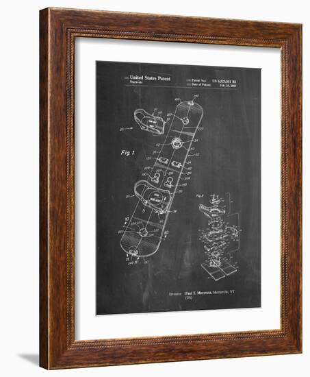 Burton Touring Snowboard Patent-Cole Borders-Framed Art Print