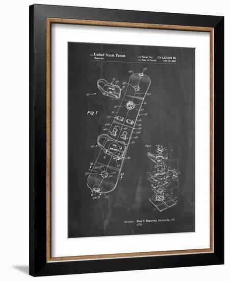 Burton Touring Snowboard Patent-Cole Borders-Framed Art Print