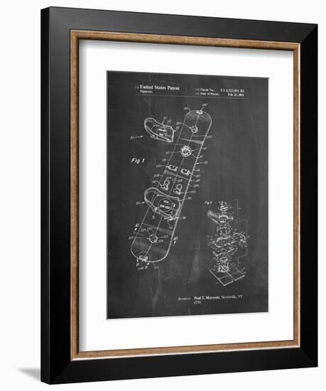 Burton Touring Snowboard Patent-Cole Borders-Framed Premium Giclee Print