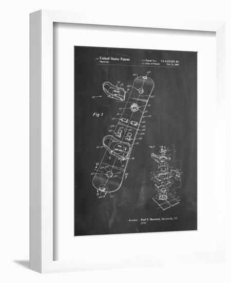 Burton Touring Snowboard Patent-Cole Borders-Framed Premium Giclee Print