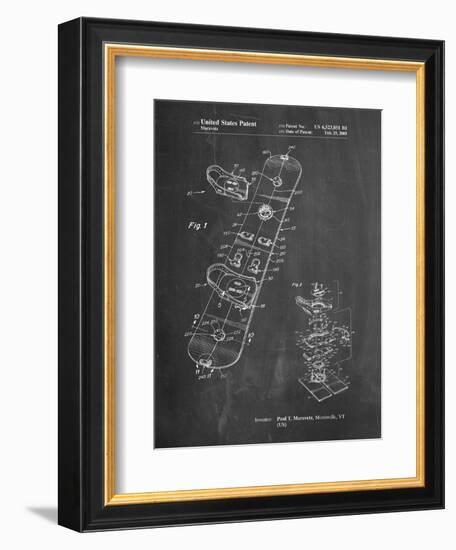 Burton Touring Snowboard Patent-Cole Borders-Framed Premium Giclee Print