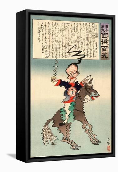 Buruburu Taisho-Kobayashi Kiyochika-Framed Premier Image Canvas