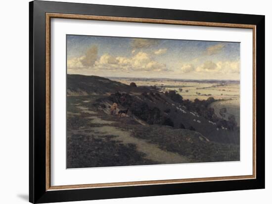 Bury Hill and Village with a View of the North Downs, C1879-1919-Jose Weiss-Framed Giclee Print