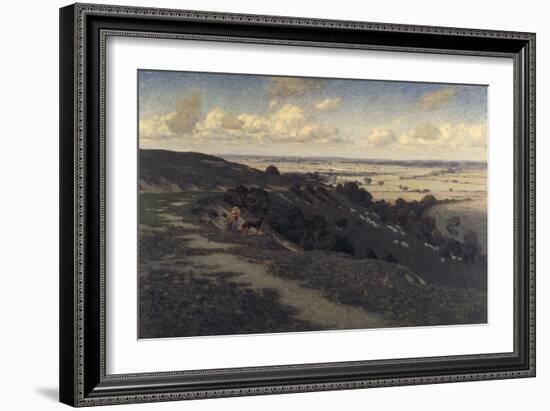 Bury Hill and Village with a View of the North Downs, C1879-1919-Jose Weiss-Framed Giclee Print