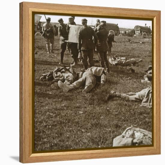 Burying bodies, Sainte-Marie-à-Py, northern France, c1914-c1918-Unknown-Framed Stretched Canvas