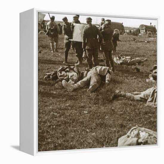 Burying bodies, Sainte-Marie-à-Py, northern France, c1914-c1918-Unknown-Framed Stretched Canvas