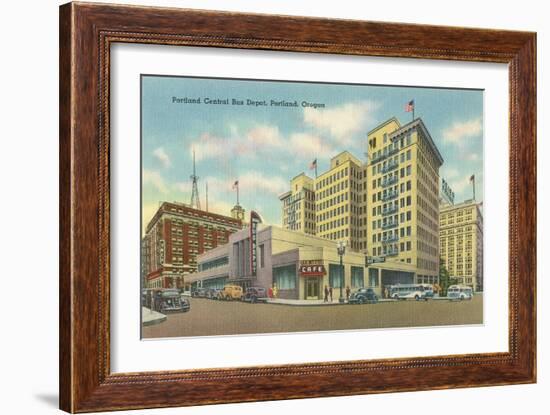 Bus Depot, Portland, Oregon-null-Framed Art Print