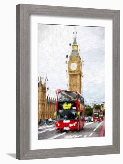 Bus Lane - In the Style of Oil Painting-Philippe Hugonnard-Framed Giclee Print