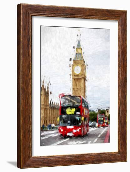 Bus Lane - In the Style of Oil Painting-Philippe Hugonnard-Framed Giclee Print