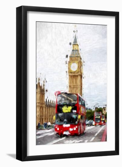 Bus Lane - In the Style of Oil Painting-Philippe Hugonnard-Framed Giclee Print