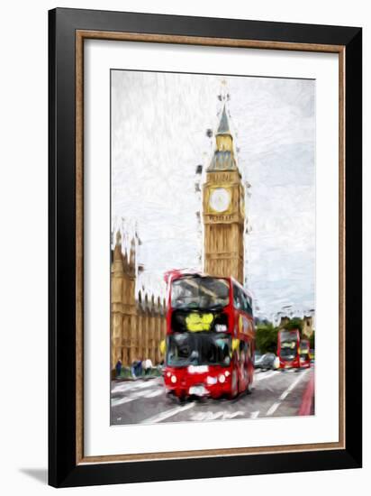 Bus Lane - In the Style of Oil Painting-Philippe Hugonnard-Framed Giclee Print