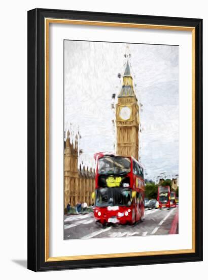 Bus Lane - In the Style of Oil Painting-Philippe Hugonnard-Framed Giclee Print