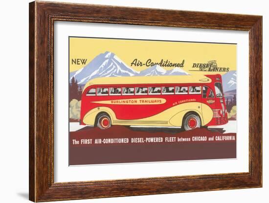 Bus Line, Chicago to California-null-Framed Art Print