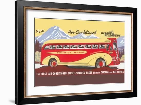 Bus Line, Chicago to California-null-Framed Art Print