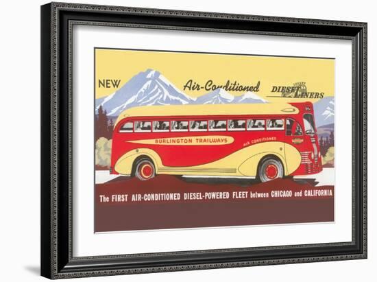 Bus Line, Chicago to California-null-Framed Art Print