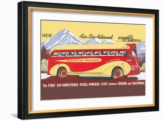 Bus Line, Chicago to California-null-Framed Art Print