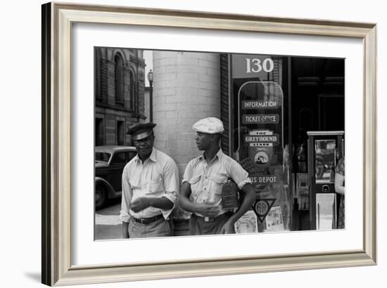 Bus station at Marion, Ohio, 1938-Ben Shahn-Framed Photographic Print